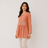 Elephant Embroidered Flare Tunic