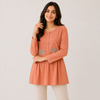 Elephant Embroidered Flare Tunic