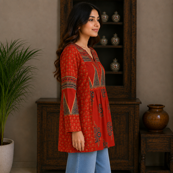 Heritage Print Flare Tunic