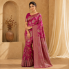 Faibra Magenta Gold Saree