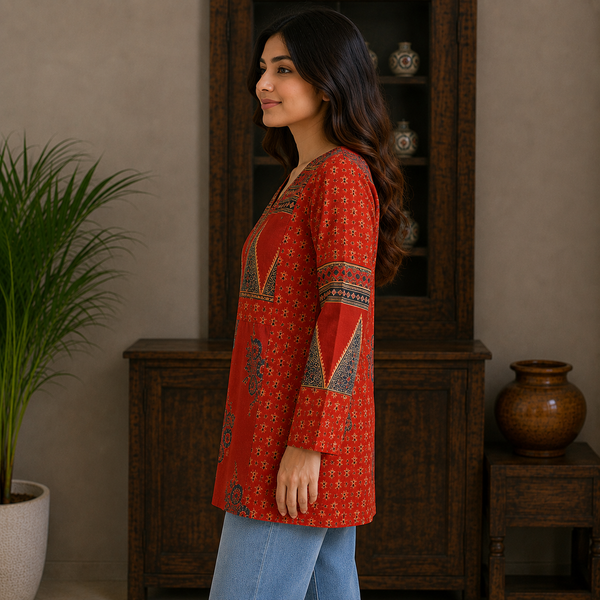 Heritage Print Flare Tunic