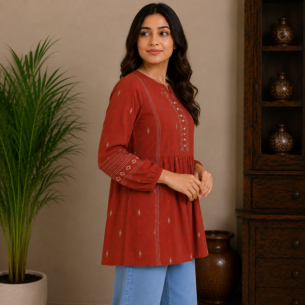 Ikat Flare Tunic